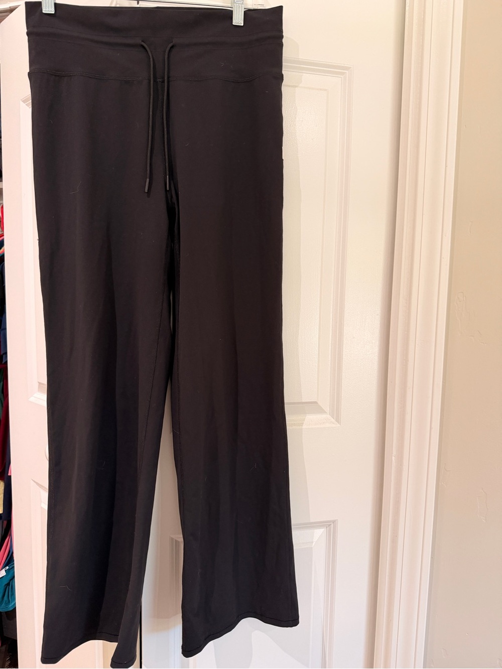 Vuori Black Wide-Leg Drawstring Track Pants